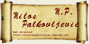 Miloš Palkovljević vizit kartica